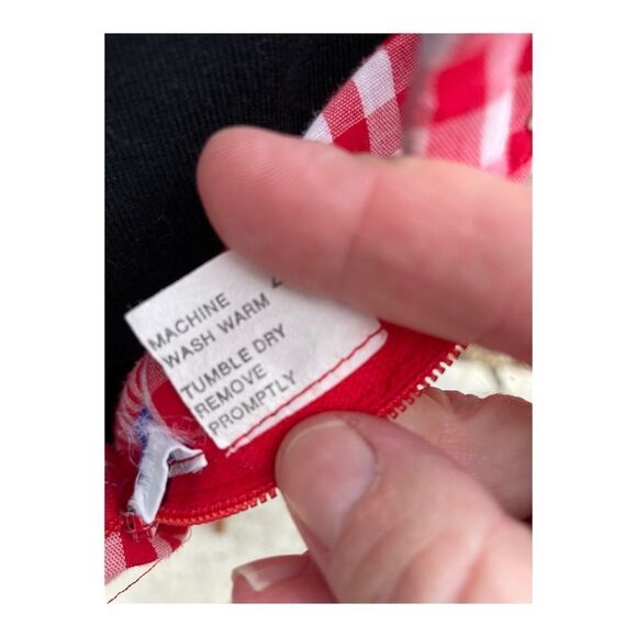 Vintage Soft Pleated Midi Circle Skirt Gingham Farmcore Prairie Sz S - Picture 10 of 12